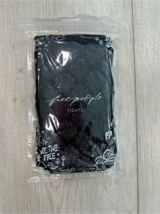 Free People Other - Free People Black Patterned Sheer Tights
